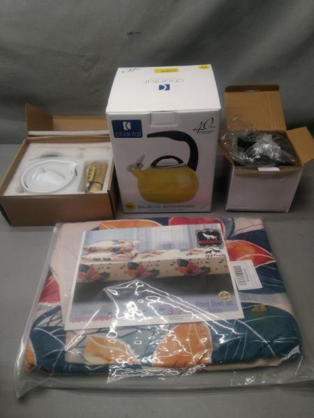 Home - Chantal Anniversary Teapot, Matcha Whisk Set, Rattan Placemat Set of 6 - MSRP $1,365