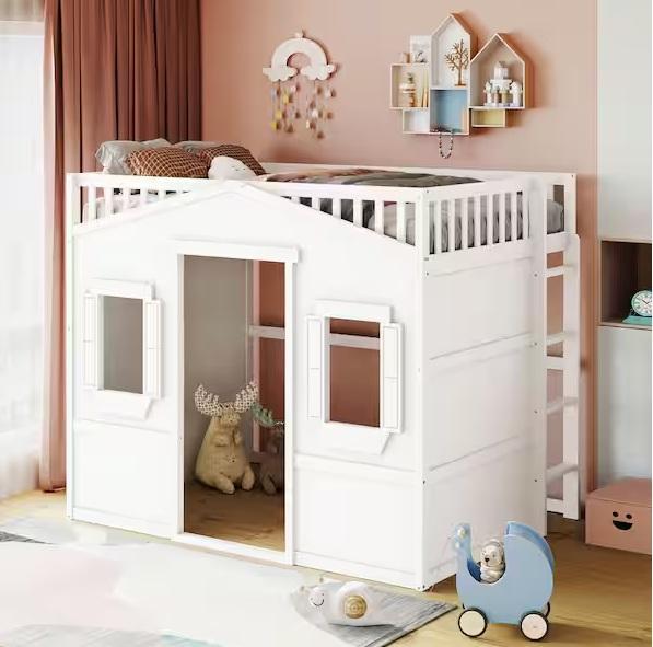 Home Decor - Harper & Bright Designs Full Loft Bed, FUFU&GAGA, Noble House, Babo Care, BYBLIGHT - Est Retail $2,749
