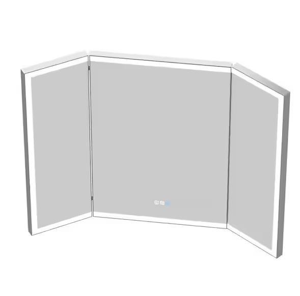 Plumbing - WELLFOR Tri-Fold LED Dimmable Vanity Mirror, KeonJinn, Yuaris, Hampton Bay, Asurity, HDC - Est Retail $2,666