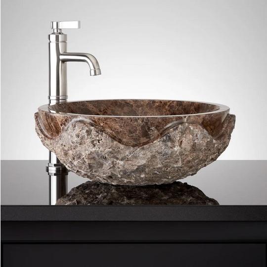 Signature Hardware 484615 Marble Vessel Bathroom Sink - MSRP $449