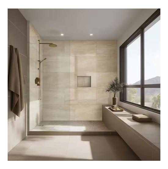 MSI Taj Mahal 24 in. x 48 in. Polished Porcelain Stone Look Tile - Est Retail $1,033- 1plt