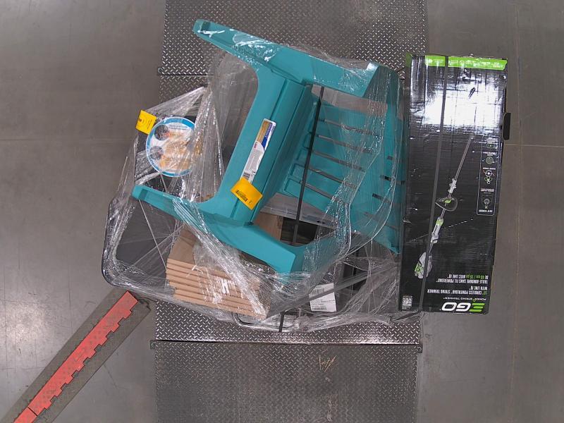 Allen+Roth Rowen Rattan Outdoor Sectional, EGO POWER + POWERLOAD 56V 16in Telescopic String Trimmer - MSRP $2,981