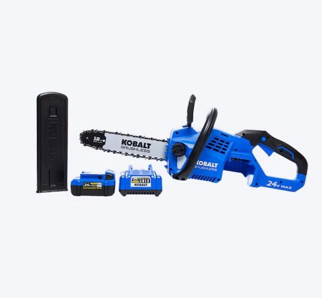 Kobalt 24V 12in Battery 4Ah Chainsaw, Push Wheelbarrows, Homewerks 1.5Sone 110CFM Bathroom Fan, Allen+Roth -MSRP $2,794