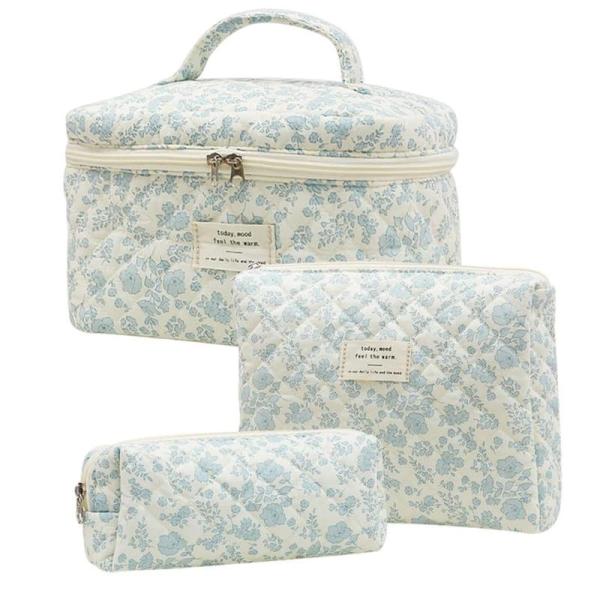 Luggage - FFpaw 3pcs Cotton Quilted Makeup Bag, Reginary 12pcs Basketball Coquette Bow Party Favors - MSRP $2,215