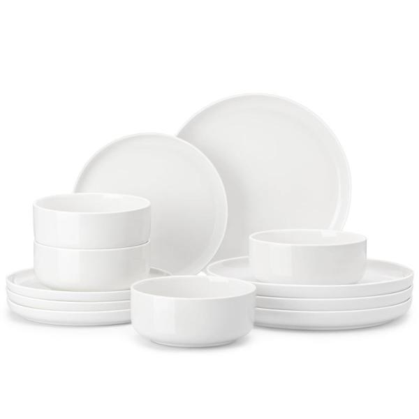 Kitchen - MALACASA Plates & Bowls Sets, Moncur Home Faux Travertine Stone Finish Resin Book Holder - MSRP $13,047