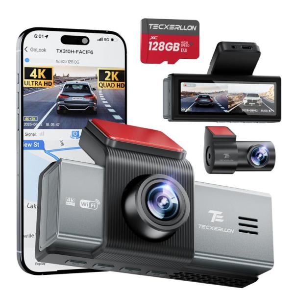 Electronics - TECXERLLON 4K Dash Cam Front & Rear, weneed Bluetooth Ski Helmet Headphones, Skywin Speakers -MSRP $5,884