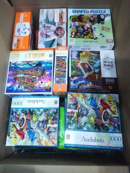 Toys - MasterPieces Jigsaw Puzzles, Teamson Kids Little Chef Frankfurt Cooking Sets, Short Sleeve Blouses - MSRP $976