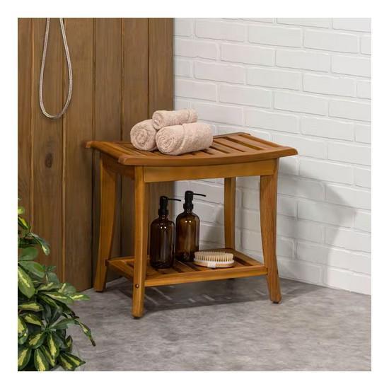 Mixed Lot - Jonathan Y Shower Bench, Bulova Wall Clock, ColourTree Privacy Trellis - Est Retail $1,216- 1plt