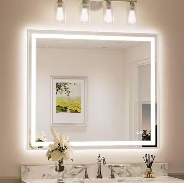 Plumbing - KeonJinn LED Backlit & Anti-Fog Bathroom Vanity Mirror, HDC, Eridanus, WELLFOR, KIOTEE - Est Retail $1,576