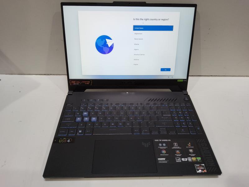 A Grade - ASUS TUF A15 Laptop, GeForce RTX 4060, AMD Ryzen 5, 16GB DDR5, 512GB PCIe SSD - MSRP $949