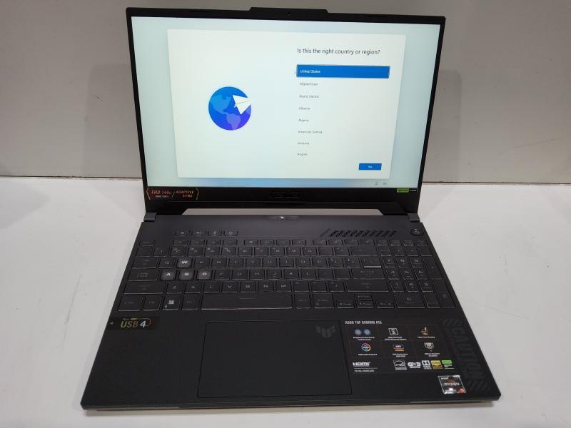 A Grade - ASUS TUF A15 15.6" Laptop; AMD Ryzen 5, NVIDIA GeForce RTX 4060, 16GB DDR5, 512GB SSD - MSRP $949