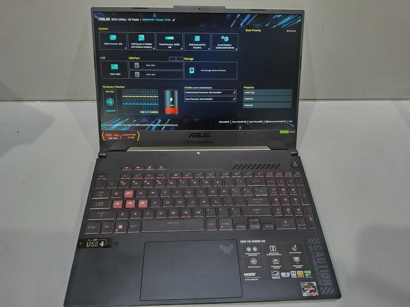 C Grade - ASUS TUF A15 Laptop, AMD Ryzen 5, 16GB DDR5, GeForce RTX 4060, Mecha Gray (No SSD, No OS) - MSRP $849