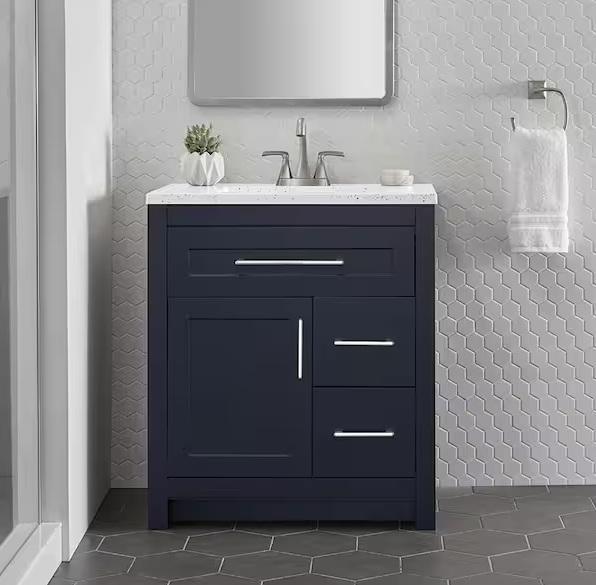 Kitchen & Bath - HDC Clady 31in Single Sink Bath Vanity, Glacier Bay 25in Single Sink Grey Vanity  - Est Retail $1,254