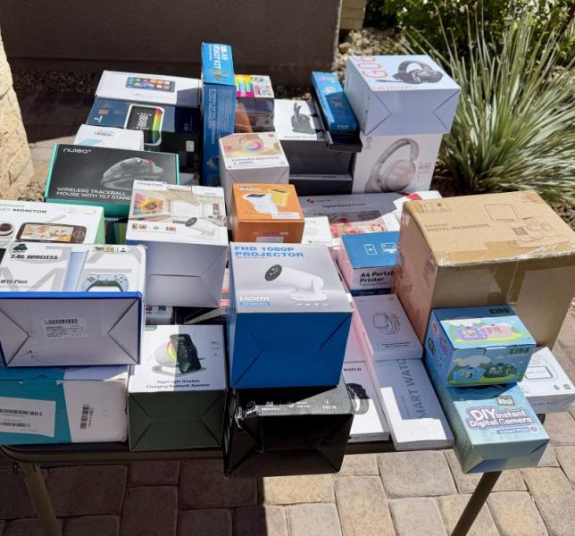 Mixed Electronics Lot - Projector, Headphones, Smart Devices