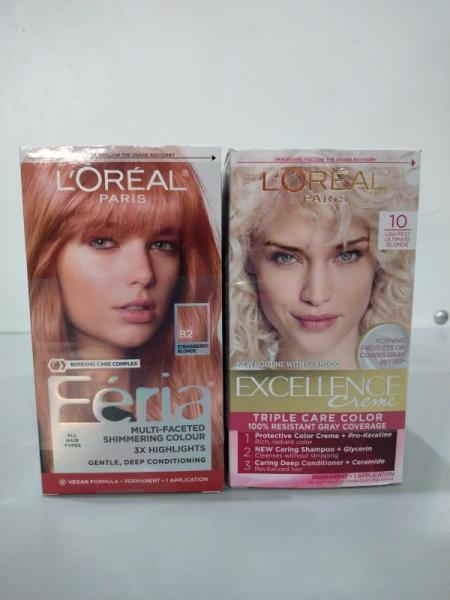 Health & Beauty - L'Oreal Paris Feria Permanent High Intensity Hair Dyes, Lightest Ultimate Blonde Dyes - MSRP $5,032