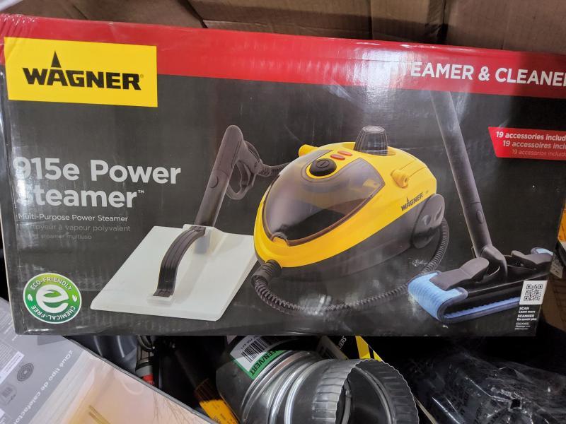 General Merch - Wagner Power Steamer, Pelonis Tower Space Heater, Hampton Bay Solar Edge Light - Est Retail $175
