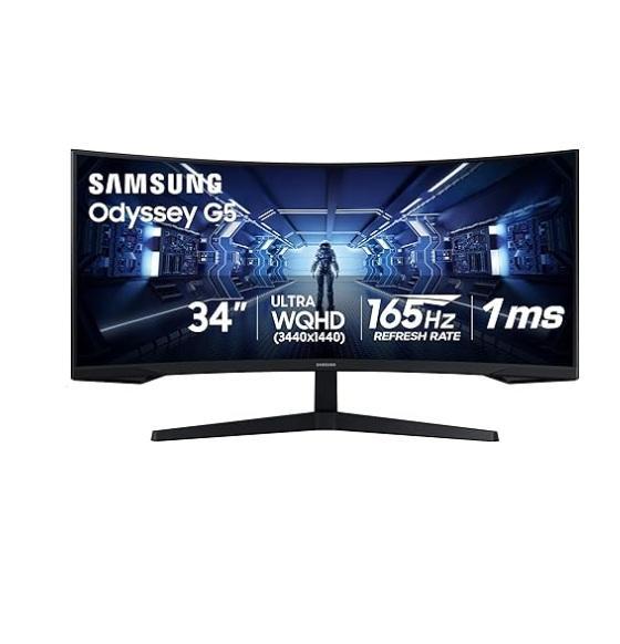 SAMSUNG 34' Odyssey G5 Ultra-Wide Curved Gaming Monitor,  - MSRP $2,185