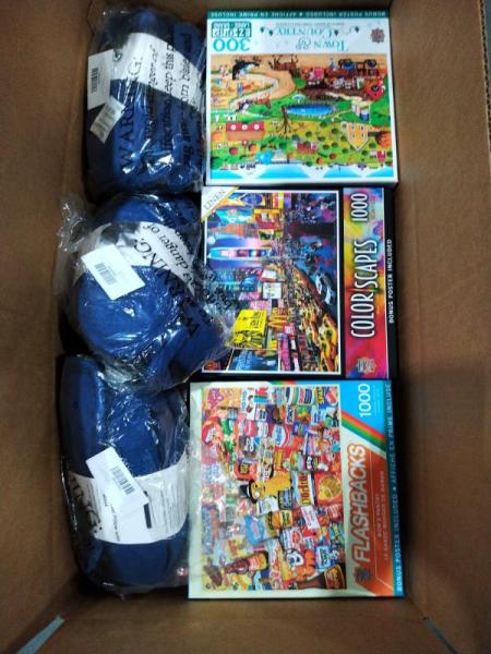 Toys - MasterPieces Jigsaw Puzzles, 2in1 Travel Pillows w/Sleep Masks - MSRP $404