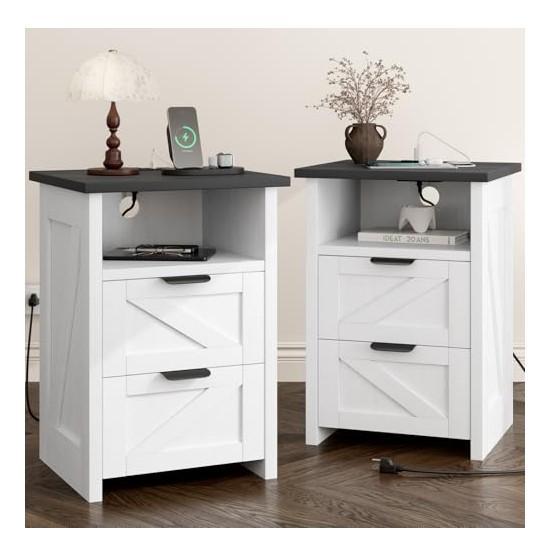 Aurinest Nightstand Set of 2, FDW Bistro Table, Tasalon Professional Facial Steamer - MSRP $1,122