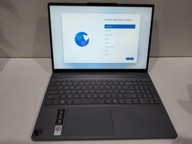 A Grade - Lenovo IdeaPad Slim 3 15" Laptop, Copilot+PC, Snapdragon X, 16GB RAM, 256GB SSD - MSRP $699