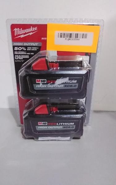 Milwaukee M18 18-Volt Lithium-Ion High Output 6.0Ah Battery Pack (2-Pack) - MSRP $299
