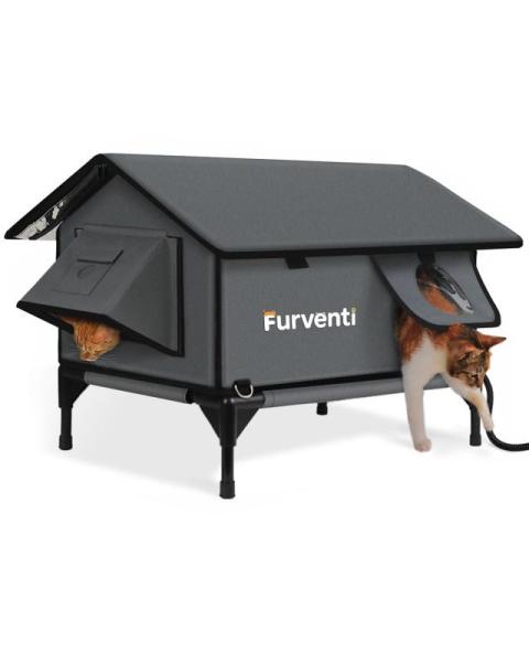 Pet Products - Furventi Heated Cat House, Furventi Heated Pet Water Bowl, Petbaronet Dog Jacket - MSRP $18,214