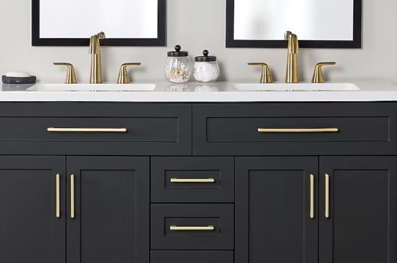 Style Selections Cauley 60in Black Double Sink Bathroom Vanity, Kenwood 3pc Wicker Patio Set, EGO POWER+ - MSRP $2,604