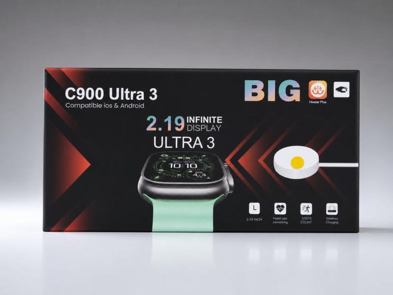 C900 Ultra 3 Smartwatch 2.19 Infinite Display iOS and Android Compa