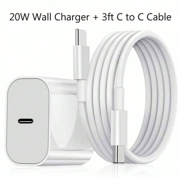 USB-C 20W Fast Chargers Adapter Cable Sets Bulk