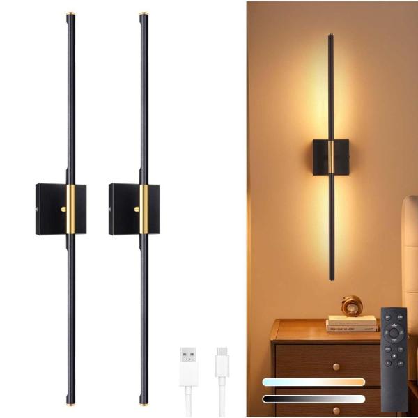 Home Improvement - 	Shenmoyl Battery Operated Wall Sconces, Yunnix Semi Flush Mount Ceiling Light - MSRP $5,273
