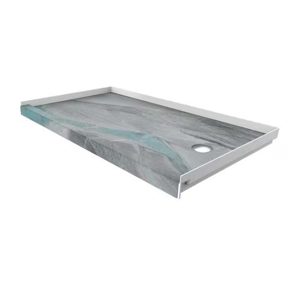 Kitchen & Bath - FlexStone Single Threshold Shower Base, DreamLine Shower Enclosure, Hampton Bay - Est Retail $4,111