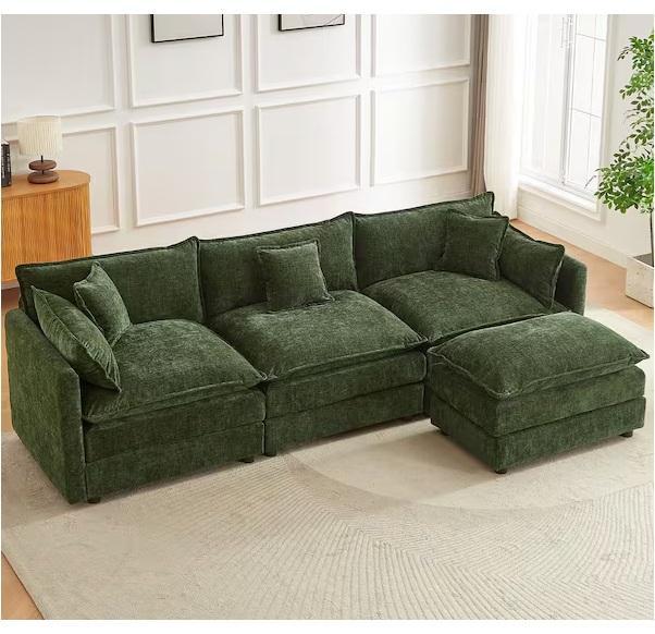 Home Decor - GOJANE, Square Arm L-Shaped Sectional, CHRISTOPHER KNIGHT HOME Curme 37.25 StoolsinH - Est Retail $1,653