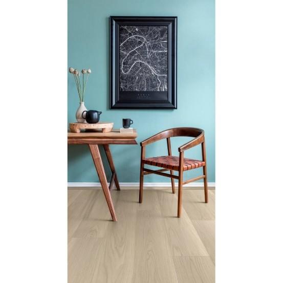 Fixtures - COREtec Kempston Walnut Vinyl Flooring, Shaw Tile Flooring, James Martin Vanity Top - MSRP $3,840