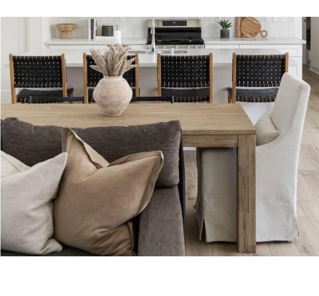 Housewares - Scottsbluff 60" Double Bathroom Vanity Set, Bozrah 75'' Acacia Solid Wood Dining Table - MSRP $3,279