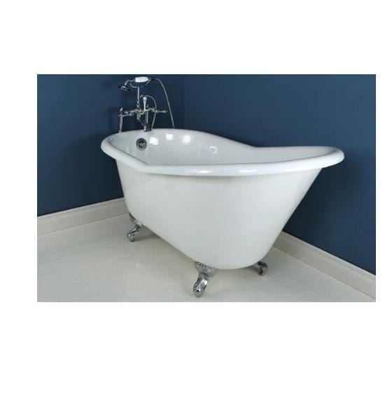 Housewares - Kingston Brass Aqua Eden 60in Cast Iron Oval Single Slipper Clawfoot Tub, Wilroy 6pc Sofa - MSRP $4,371