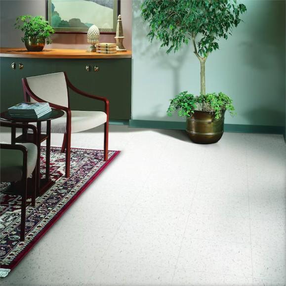 Armstrong Excelon Imperial Texture Cool White 12' x12" Vinyl Tile - Est Retail $1,229- 1plt