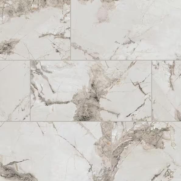 Flooring & Rugs - Daltile Renner Marble Ash 24 in. x 48 in. Polished Porcelain Floor - Est Retail $1,153 - 1 plt