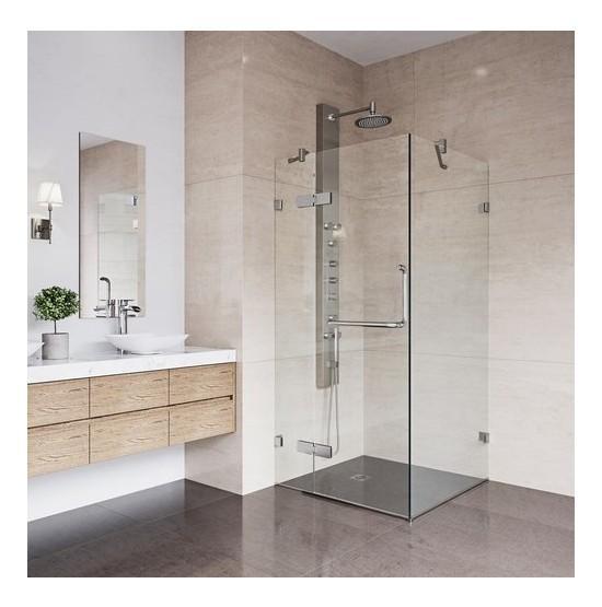 Plumbing - Vigo Shower Door, Delta Shower Door, Delta Soaking Tub - Est Retail $1,881