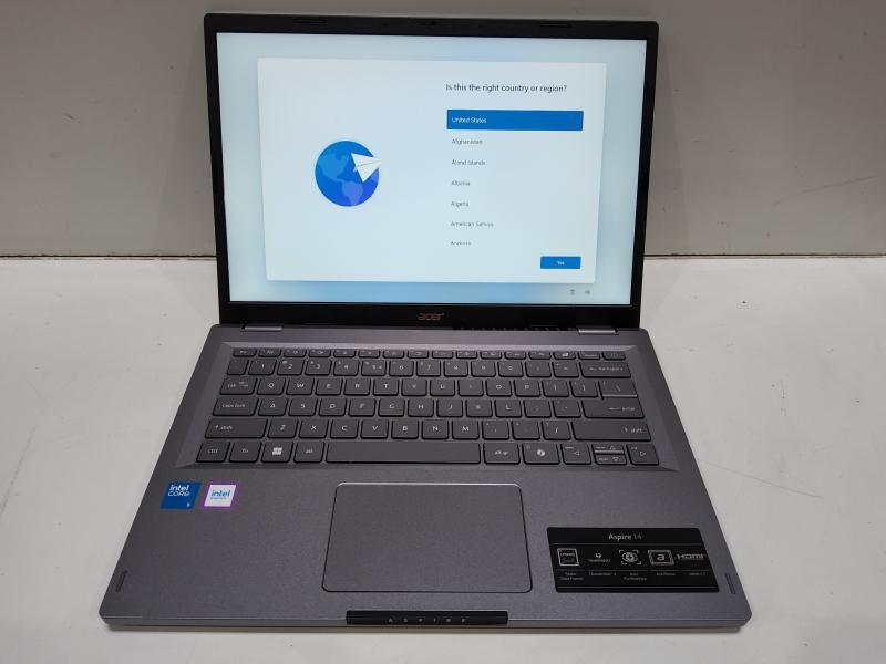A Grade - Acer Aspire 14 Notebook - 16GB RAM, 512GB SSD (A14-51M-515G) - MSRP $699