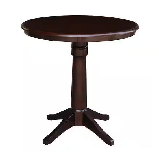 Mixed Lot - Olivia Round Wood Table, Linon Maya Swivel Barstool, Gravee Faux Topiary Trees - Est Retail $2,354- 1plt