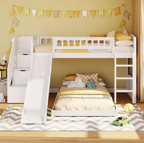 Home Decor- Harper & Bright Designs Twin-Twin Bunk Bed, Madison Park, Tahanbath, BYBLIGHT, U Brands - Est Retail $2,419