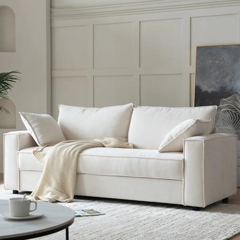 TRUCKLOAD - Home Decor - Alcantra Sofa, L-Shaped Sleeper Sofa, Devane Dining Chair, Wicker Patio Set - MSRP $76,169