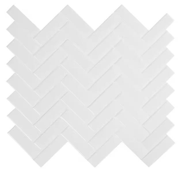 Flooring & Rugs - MSI Retro Bianco Herringbone Mosaic Tiles, Parquet Hickory Floor & Wall Tiles -Est Retail $891- 2plts