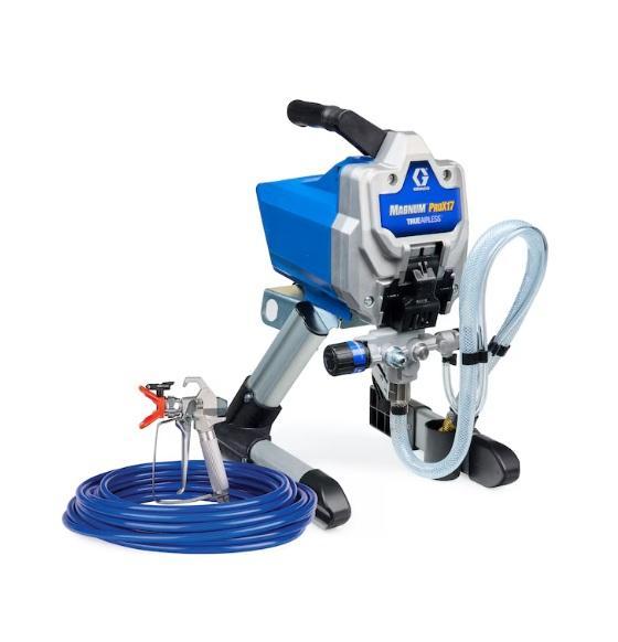 Graco Magnum ProX17 Electric Stationary Airless Paint Sprayer, EGO POWERLOAD Battery String Trimmer - MSRP $3,155