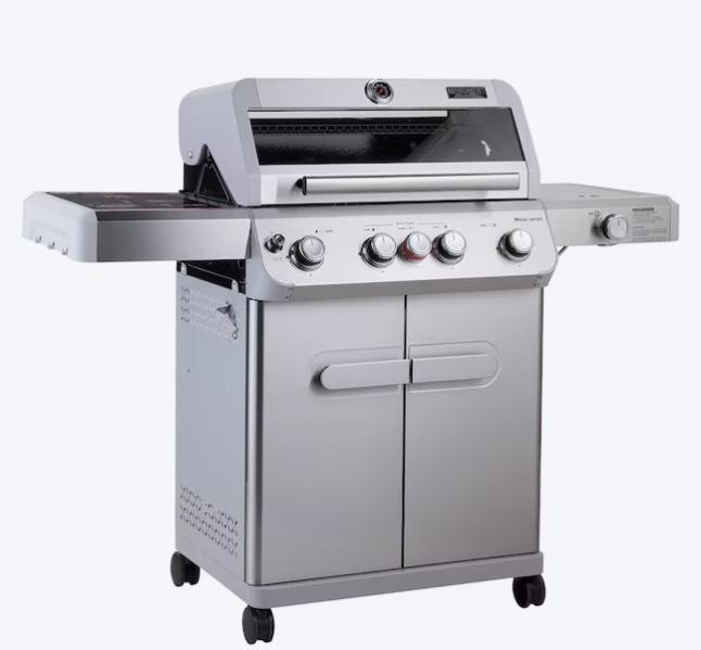 Monument Mesa 405BZ Stainless Steel 5-Burner Infrared Liquid Propane Gas Grill, Kobalt Air Compressor - MSRP $2,217