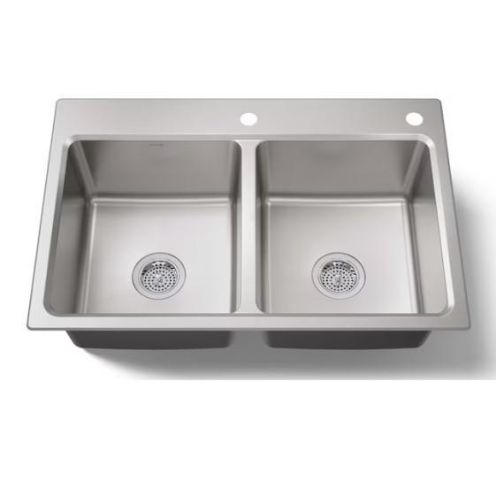 Kohler Prologue Kitchen Sink, Keter Plastic Garage Cabinet, Kinsley Vanity Light - MSRP $3,502