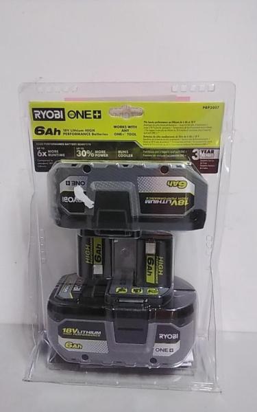 RYOBI ONE+ HP 18V HIGH PERFORMANCE Lithium-Ion 6Ah Battery 2pk - MSRP $278