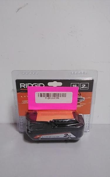 RIDGID 18V 2Ah Lithium-Ion Battery - MSRP $89