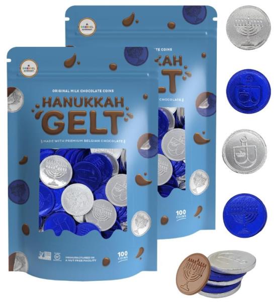Grocery - The Dreidel Company Milk Chocolate Coins, Fruidles Christmas Chocolate Stirring Spoons - MSRP $15,225
