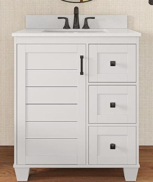 Allen+Roth Rigsby 30" White Single Sink Bathroom Vanity, Graco Magnum X7 Electric Paint Sprayer - MSRP $2,624